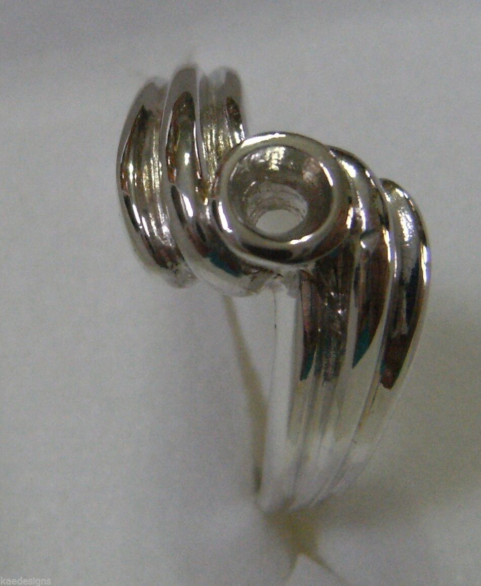KAEDESIGNS, SOLID STERLING SILVER RING- ring only setting & stone not included