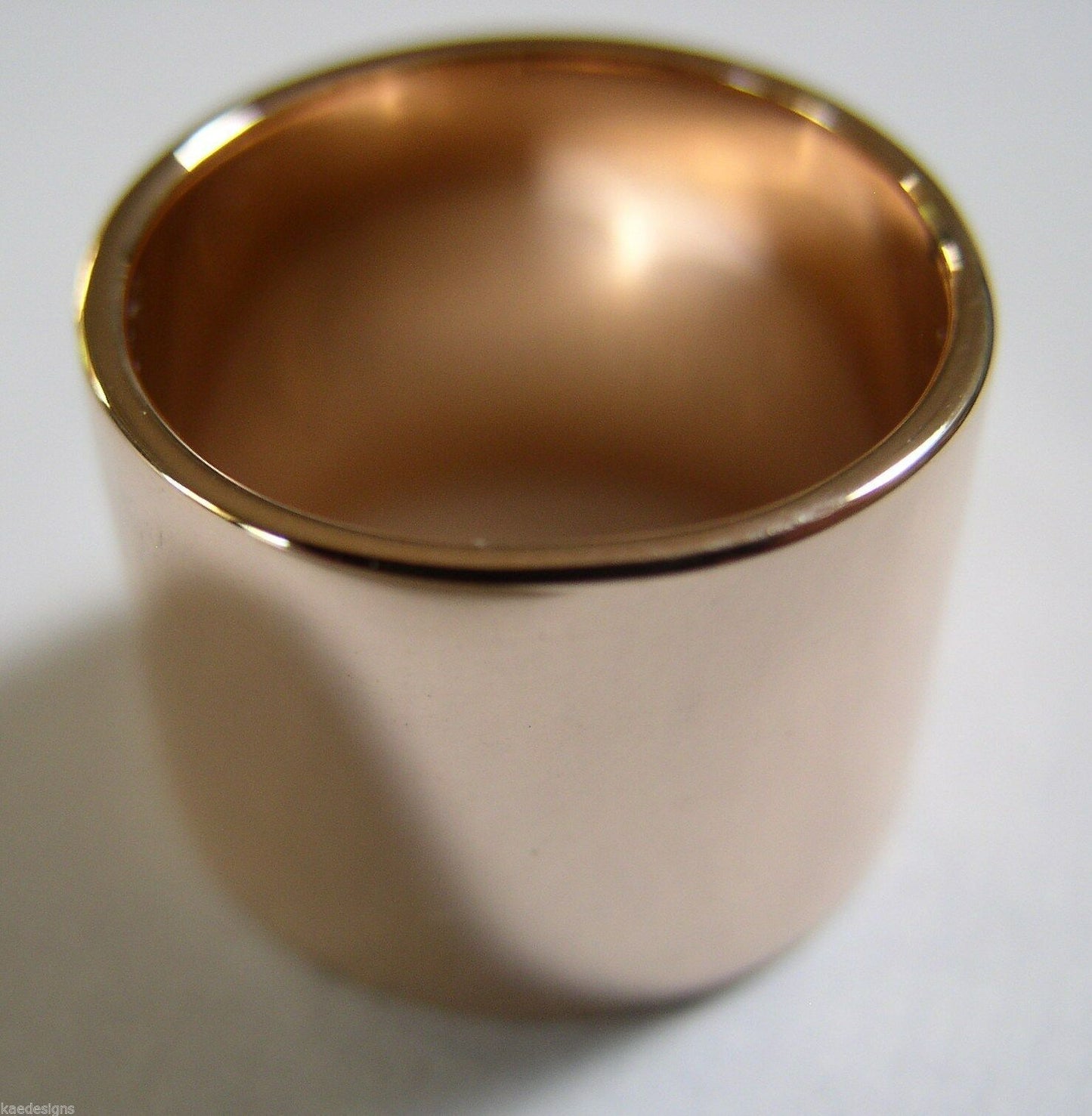 Size M Genuine, Kaedesigns, 9ct 9k Yellow, Rose or White Gold Full Solid Extra Wide 14mm Band Ring