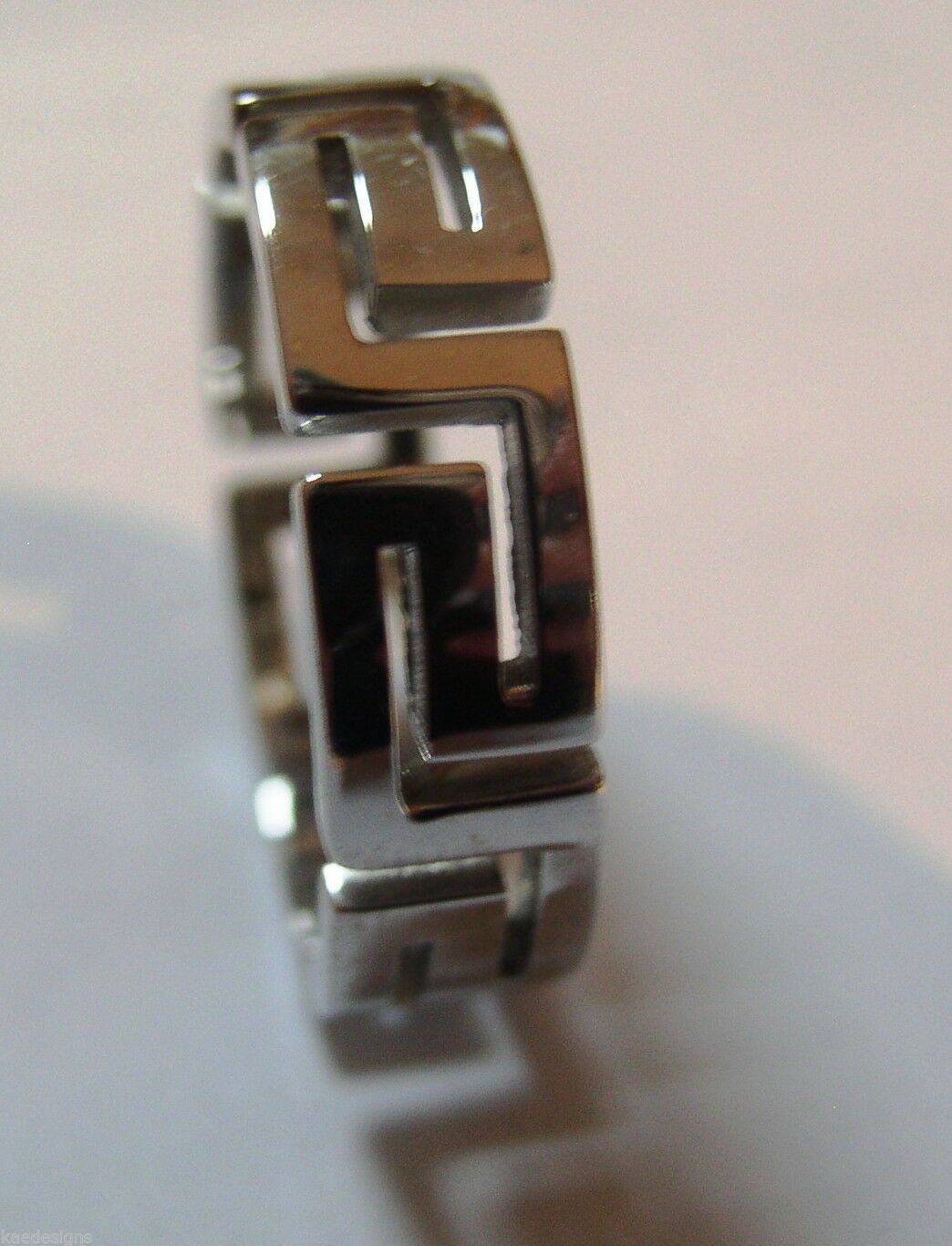 Kaedesigns Size Z 1/2 Genuine Full Solid 9ct 9K Heavy White Gold Greek Key Ring
