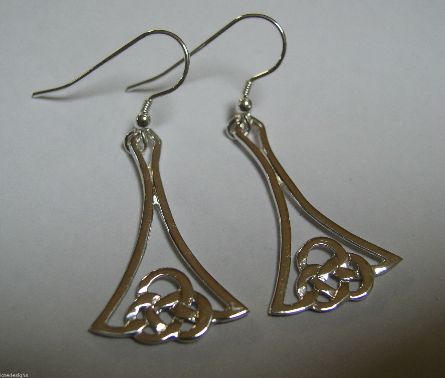 Genuine Sterling Silver 925 Celtic Knot Hook Earrings