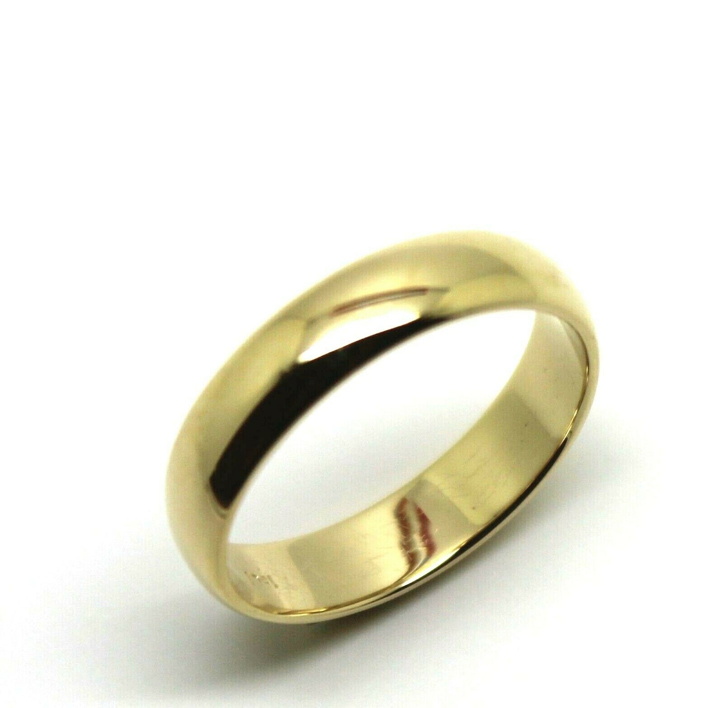 Genuine Solid 9ct 9k Yellow, Rose or White Gold Wedding Band Ring Size R 5mm, 1.4mm thickness