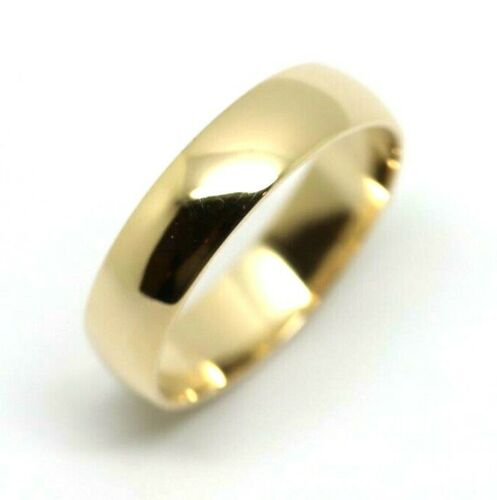 Genuine Solid 9ct Yellow Gold 5mm Wedding Band Ring Size V