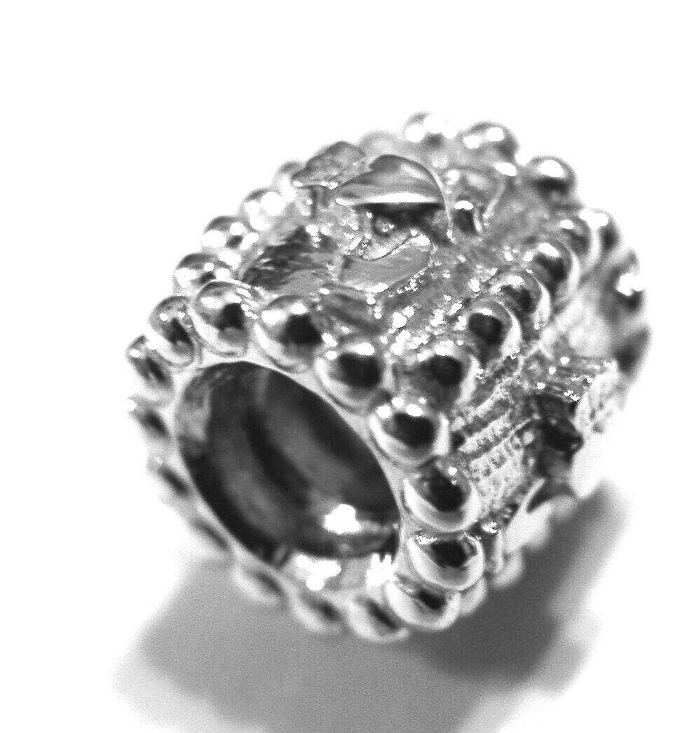 Genuine 9ct Yellow or Rose or White Gold or Silver Celtic Claddagh Charm for Bead Bracelet or Necklace.