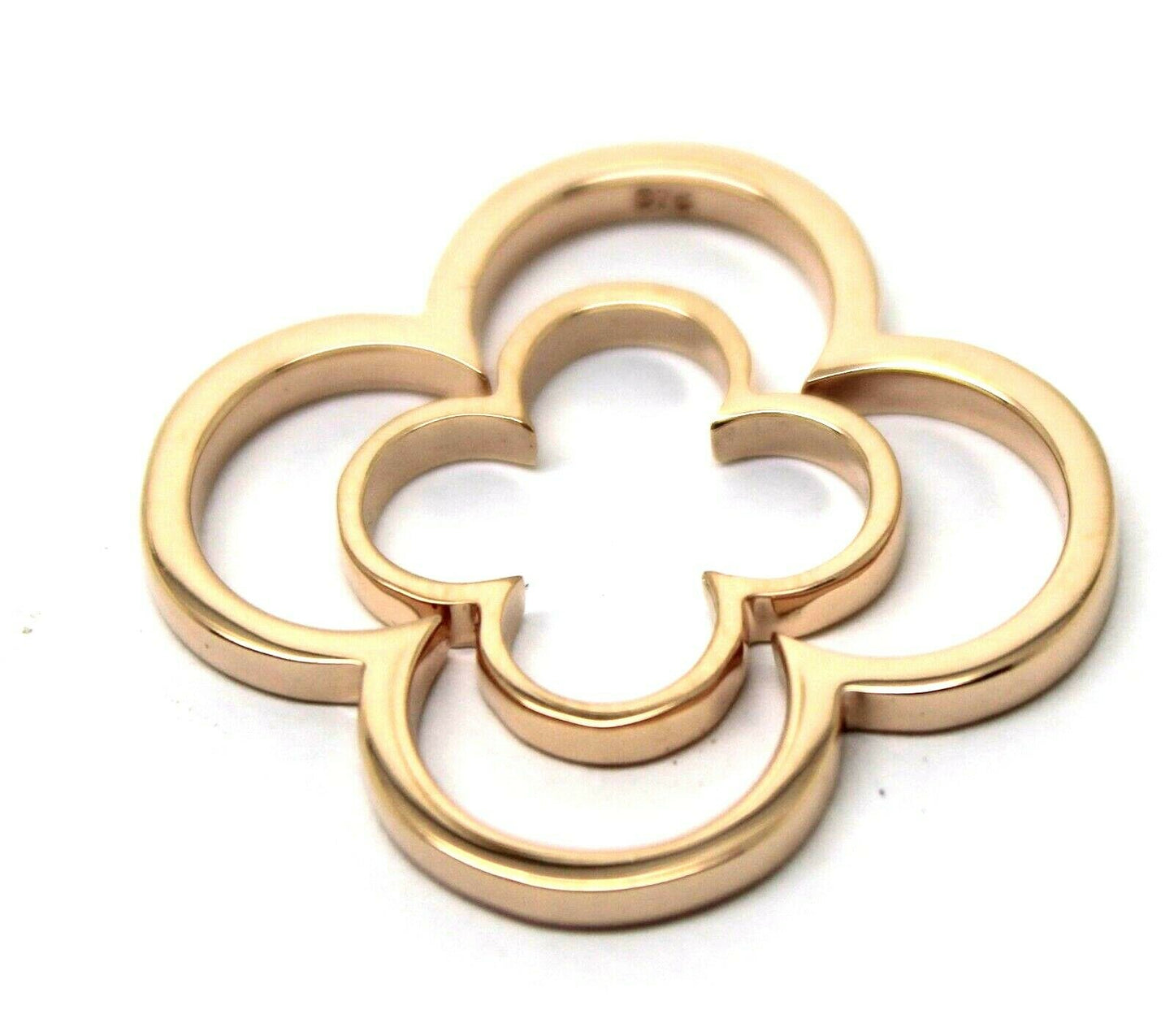Genuine Solid 9ct 9kt Yellow, Rose or White Gold Small And Large Four Leaf Clover Pendant