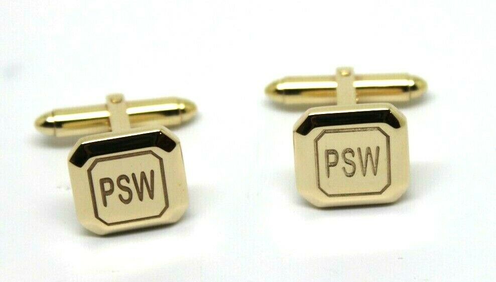 Genuine 9ct 9K Custom Made Heavy Cufflinks Yellow Gold Full Solid