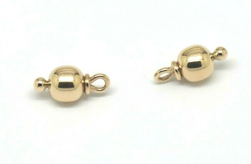 Genuine New 9k 9ct Yellow, Rose or White Gold 6mm Ball Plain Balls For Charm Earrings