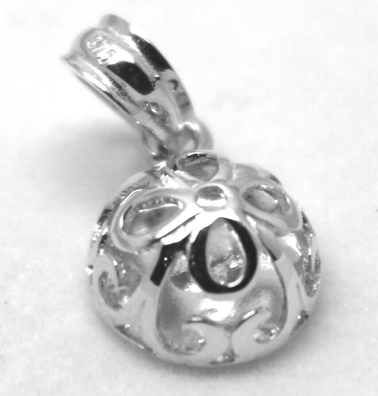 Genuine Solid 9ct Yellow Or Rose Or White Gold Half Ball Filigree Flower Pendant