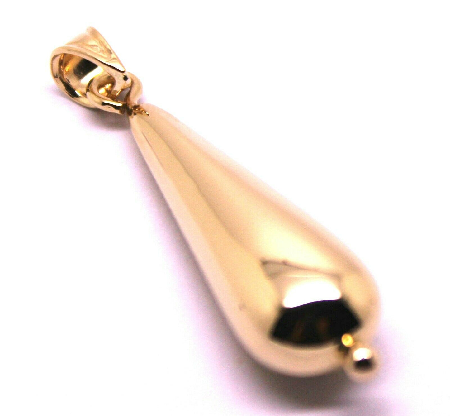 Kaedesigns Genuine 9ct 9k Yellow, Rose or White Gold Long Teardrop Pendant
