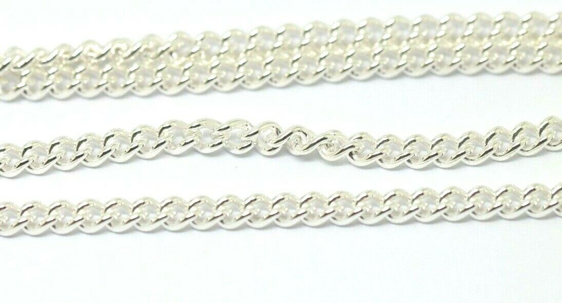 Sterling Silver 925 Round Kerb Curb Link Necklace Chain *Many sizes available