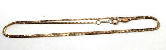 Genuine 750 18k 18ct Rose Gold Kerb Curb Chain Necklace 44cm 2.1g