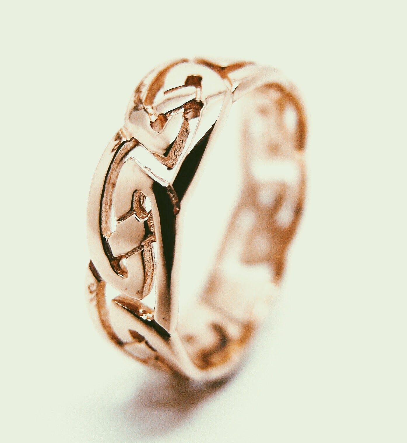 Genuine Size P 9ct Yellow, Rose or White Gold 6mm Celtic Weave Ring 274