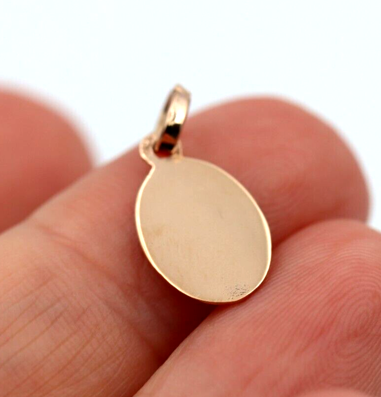 Genuine 9ct Yellow or Rose Gold Small St Christopher Pendant or Charm Travel Saint