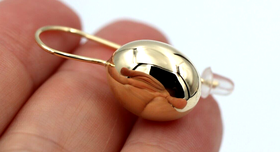 Kaedesigns New Genuine 9ct 9k Yellow, Rose Or White Gold Oval Hook Earrings