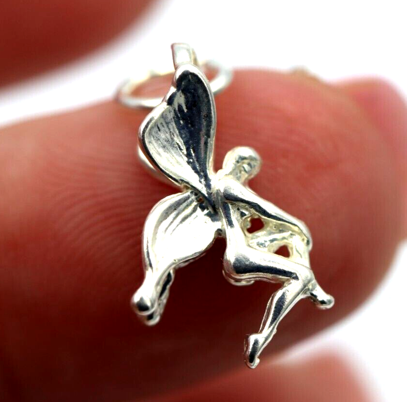 Genuine Sterling Silver 925 Fairy Charm Pendant