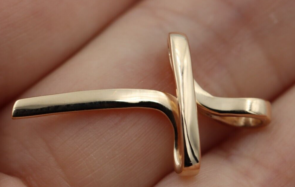 Kaedesigns Small / Medium Modern 9ct 375 Yellow, Rose or White Gold Cross Crucifix Pendant