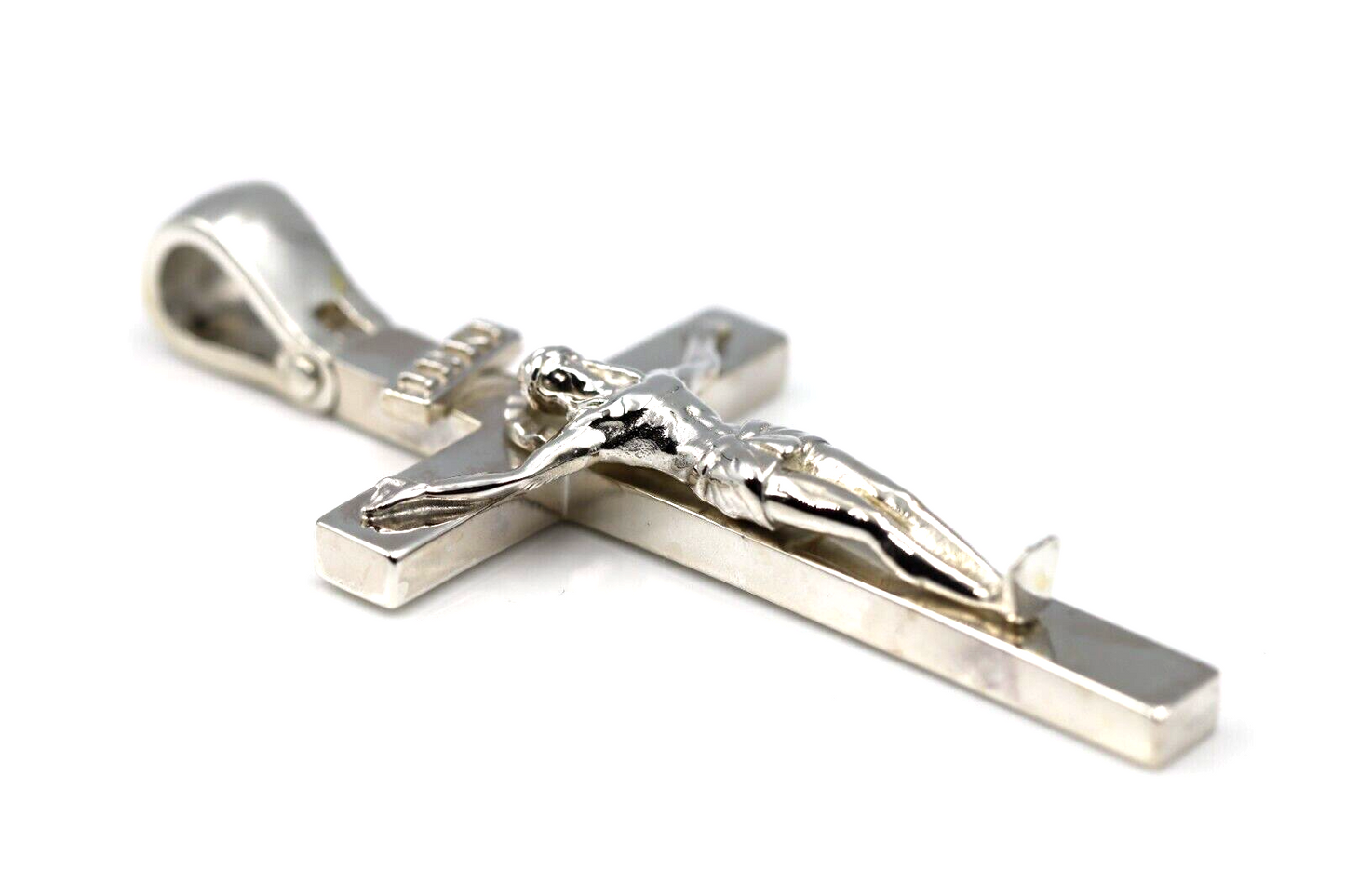 Genuine Very Large Heavy Solid Sterling Silver 925 Crucifix Cross Pendant