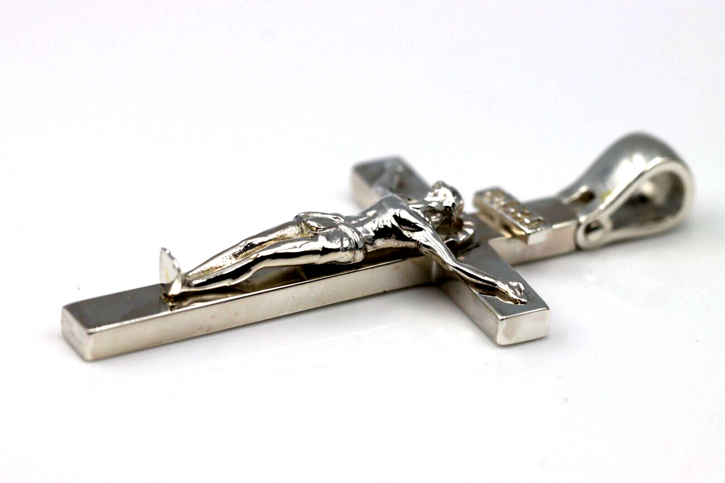 Genuine Very Large Heavy Solid Sterling Silver 925 Crucifix Cross Pendant