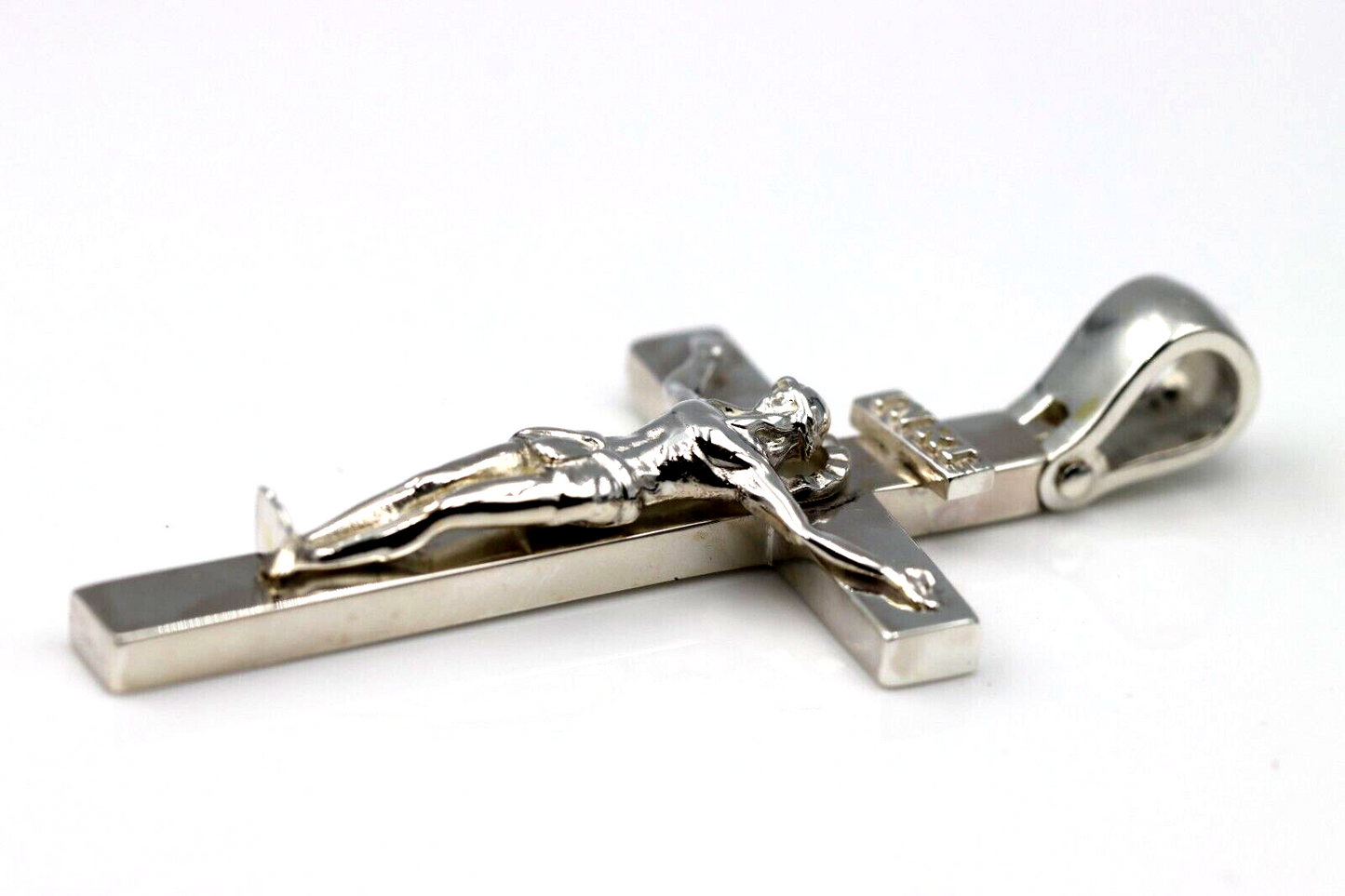 Genuine Very Large Heavy Solid Sterling Silver 925 Crucifix Cross Pendant