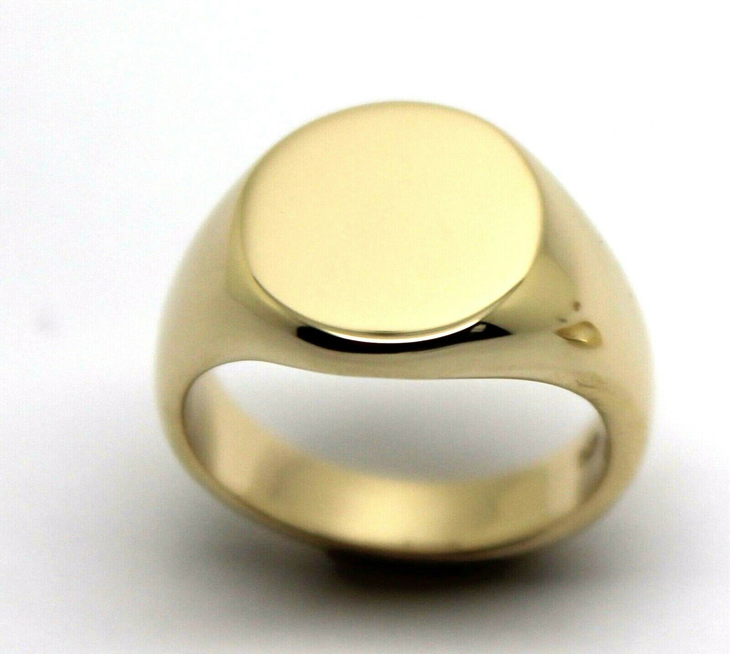 Kaedesigns Full Solid Heavy New 9ct Yellow, Rose or White Gold Oval Signet Ring Choose your ring size - Ring sizes Sizes I to L