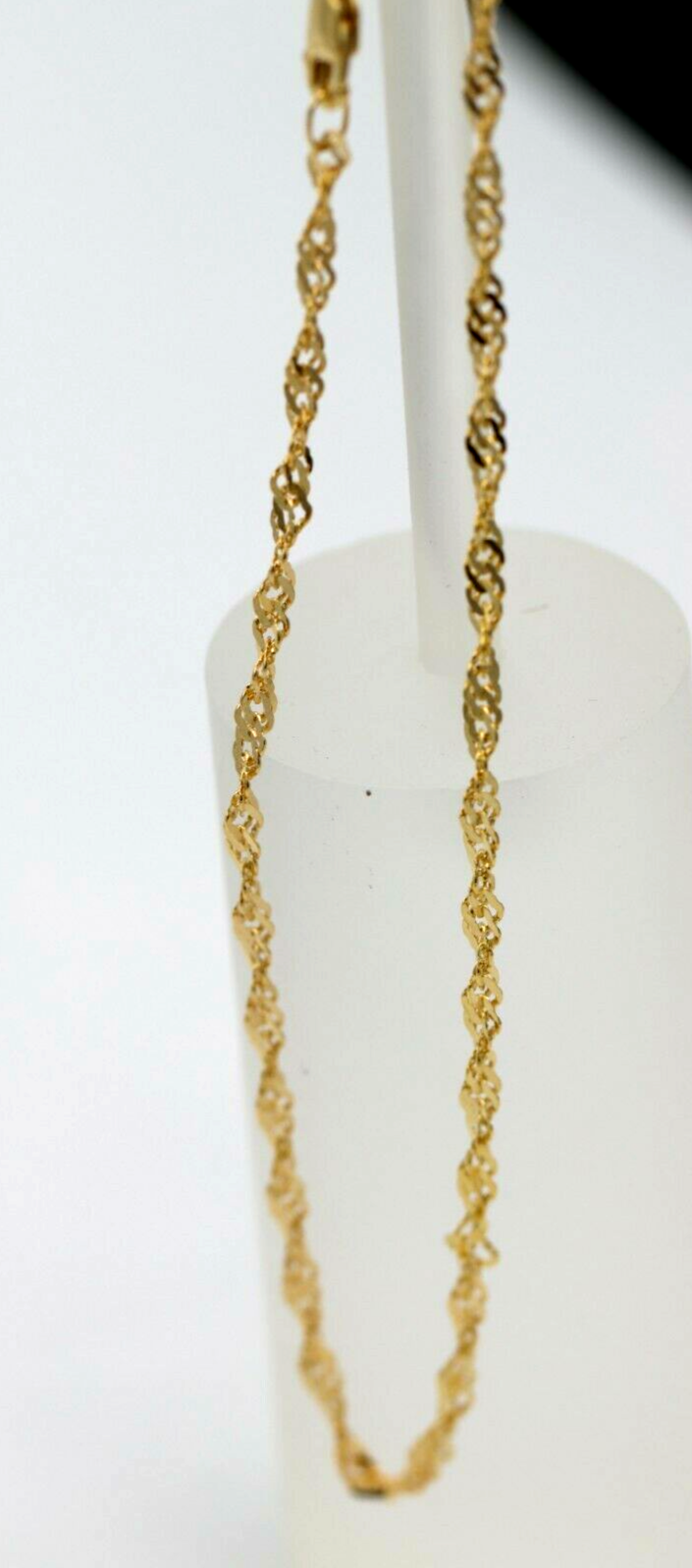 Genuine New 9ct 9k Solid Yellow Gold 25cm Singapore Twist Anklet