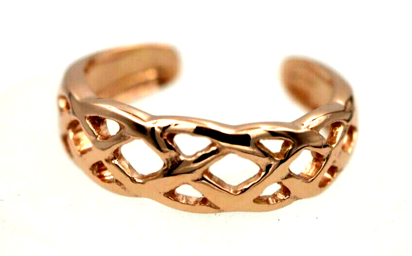 Kaedesigns New Genuine Solid 9ct 9kt Yellow, Rose or White Gold Celtic Weave Toe Ring 432