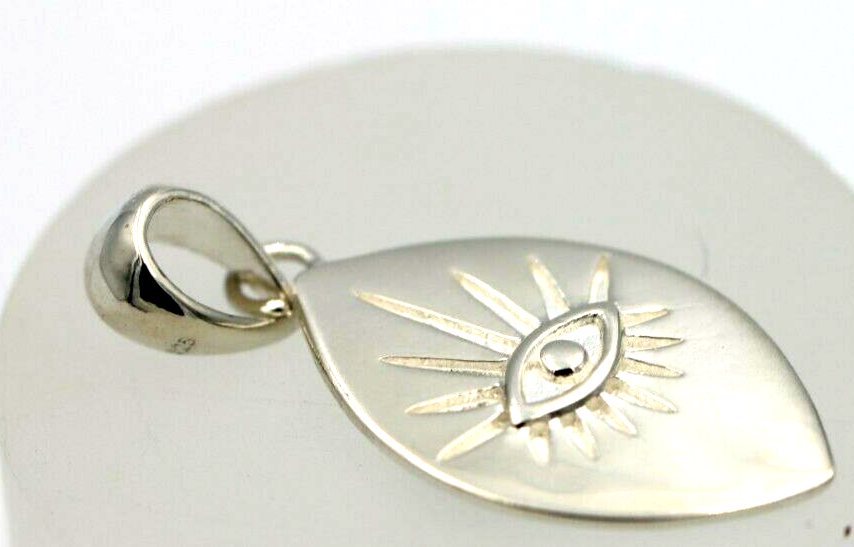 Genuine Sterling Silver 925 Greek Eye Charm / Pendant