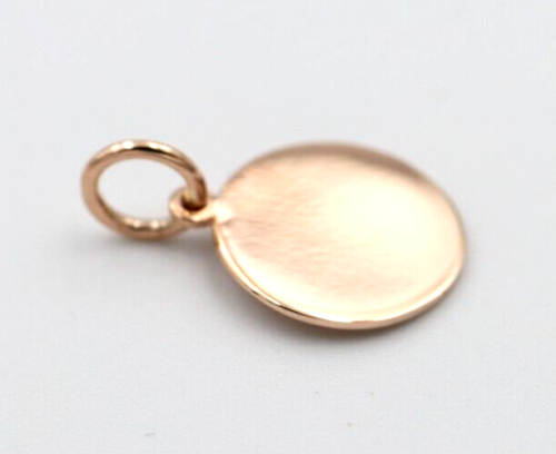 Genuine 9ct 9k Solid Yellow, Rose or White Gold 12mm disc round circle pendant