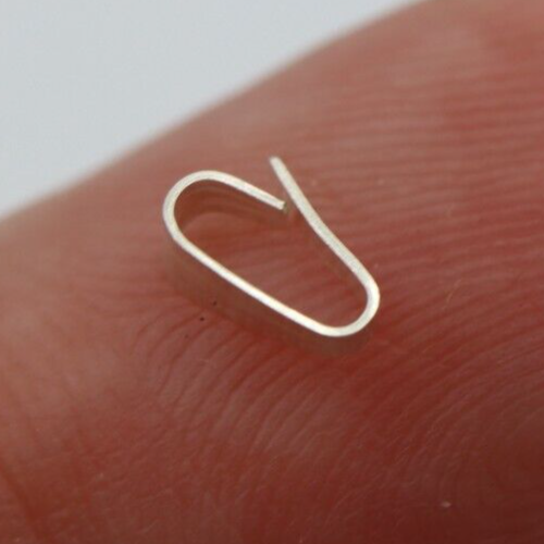 Solid Small Sterling Silver Snap On Pendant Bail Connector 5mm x 2mm