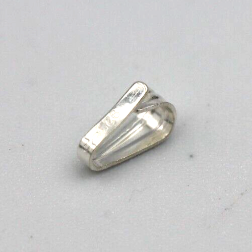 Solid Small Sterling Silver Snap On Pendant Bail Connector 5mm x 2mm