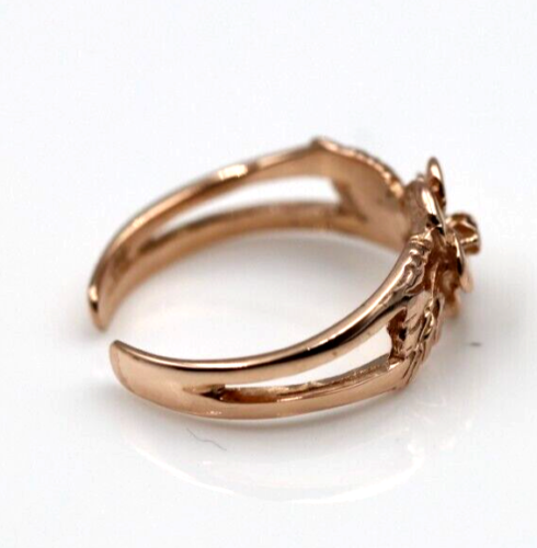Kaedesigns Genuine Solid 9ct Yellow, Rose or White or Sterling Silver Gold Flower Toe Ring