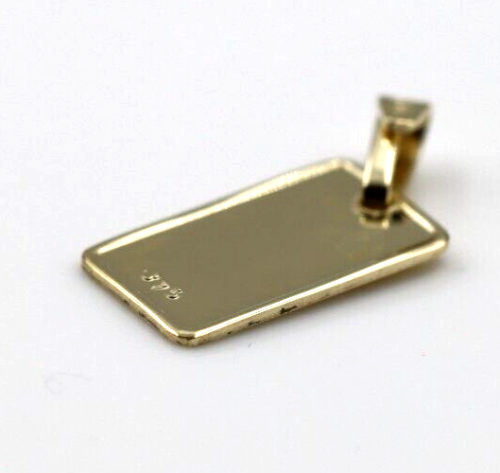 Genuine New 9ct 9k yellow gold Rectangle Zodiac Pendant - All star signs available