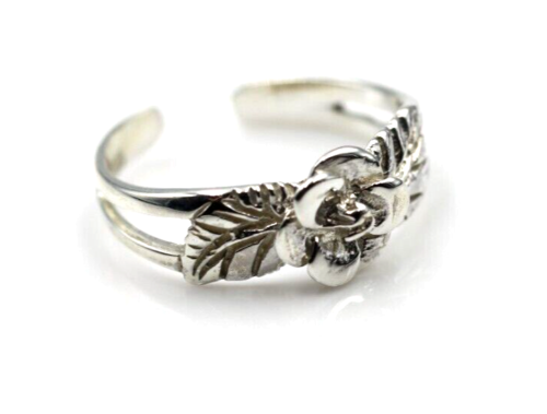 Kaedesigns Genuine Solid 9ct Yellow, Rose or White or Sterling Silver Gold Flower Toe Ring