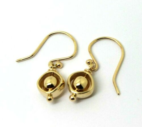 Genuine 9k 9ct Yellow, Rose or White Gold Spinning Belcher Ball Earrings