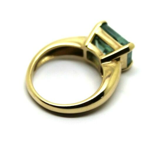 Size N 1/2 5.94 Carat Genuine 9ct 9k Yellow Gold Ice Blue Moissanite Dress Ring