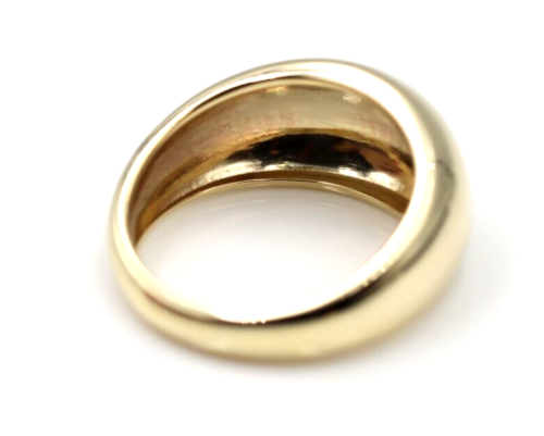 Genuine Solid 9ct Yellow, Rose or White Gold High 10mm Dome Ring Size M