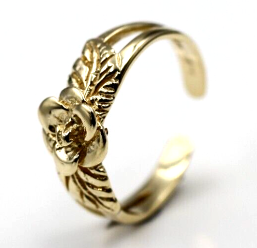 Kaedesigns Genuine Solid 9ct Yellow, Rose or White or Sterling Silver Gold Flower Toe Ring