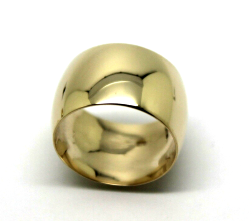 Genuine 12mm 9ct Yellow, Rose or White Gold Full Solid Extra Wide Band Ring Size X 1/2