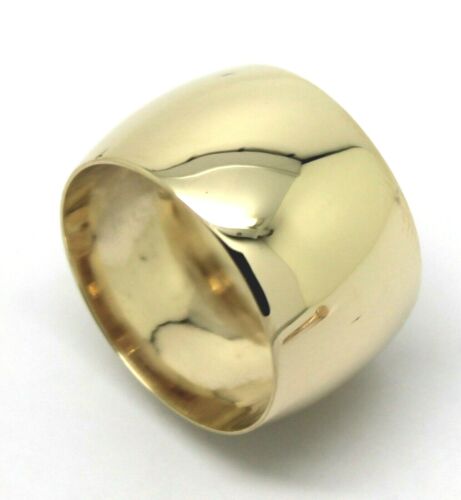 Genuine 12mm 9ct Yellow, Rose or White Gold Full Solid Extra Wide Band Ring Size X 1/2