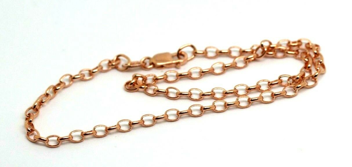 Genuine 9ct 9k Solid Yellow or Rose Gold 25cm Oval Belcher Anklet