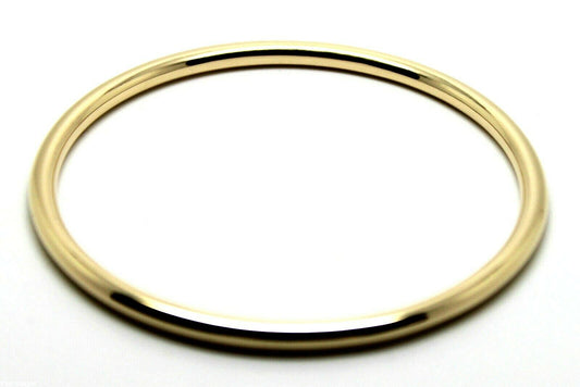 Kaedesigns New Genuine 9ct Full Solid Yellow, Rose or White Gold 4mm Wide Golf Bangle 70mm