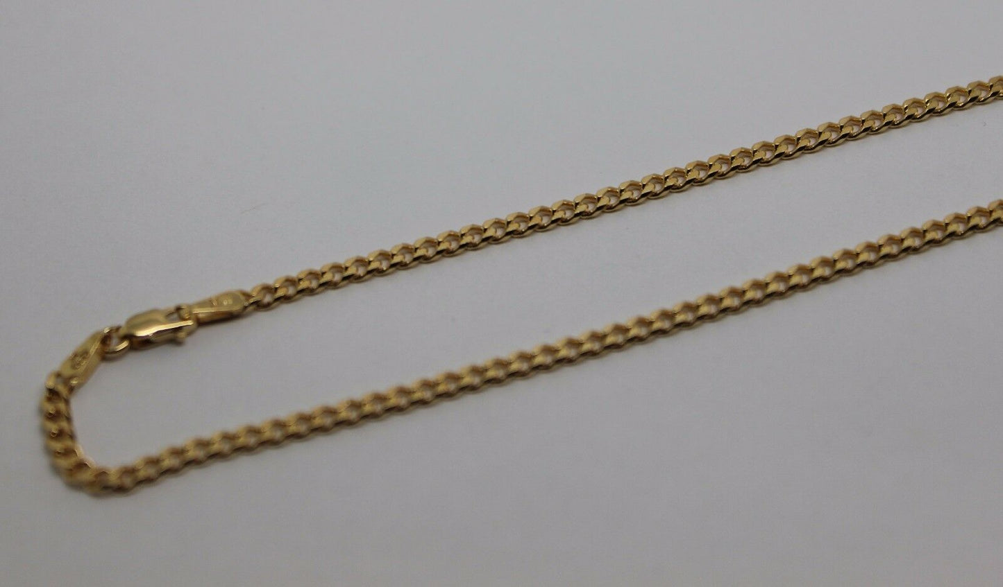 Genuine 9ct Solid Yellow Gold 25cm Kerb Curb Anklet Belcher 3.8g