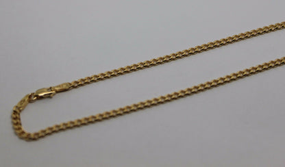 Genuine 9ct Solid Yellow Gold 25cm Kerb Curb Anklet Belcher 3.8g