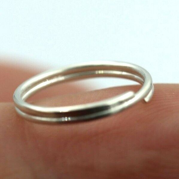 Genuine New Sterling Silver Split 925 Ring Round 10mm Size