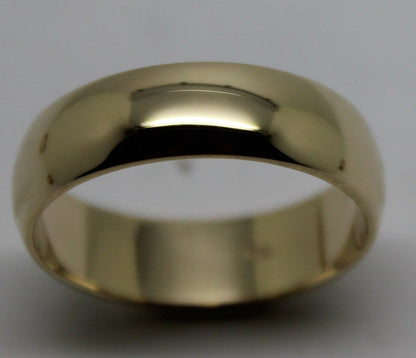 Genuine New Solid 9ct Yellow, Rose or White Gold 6mm Wedding Band Ring Size L