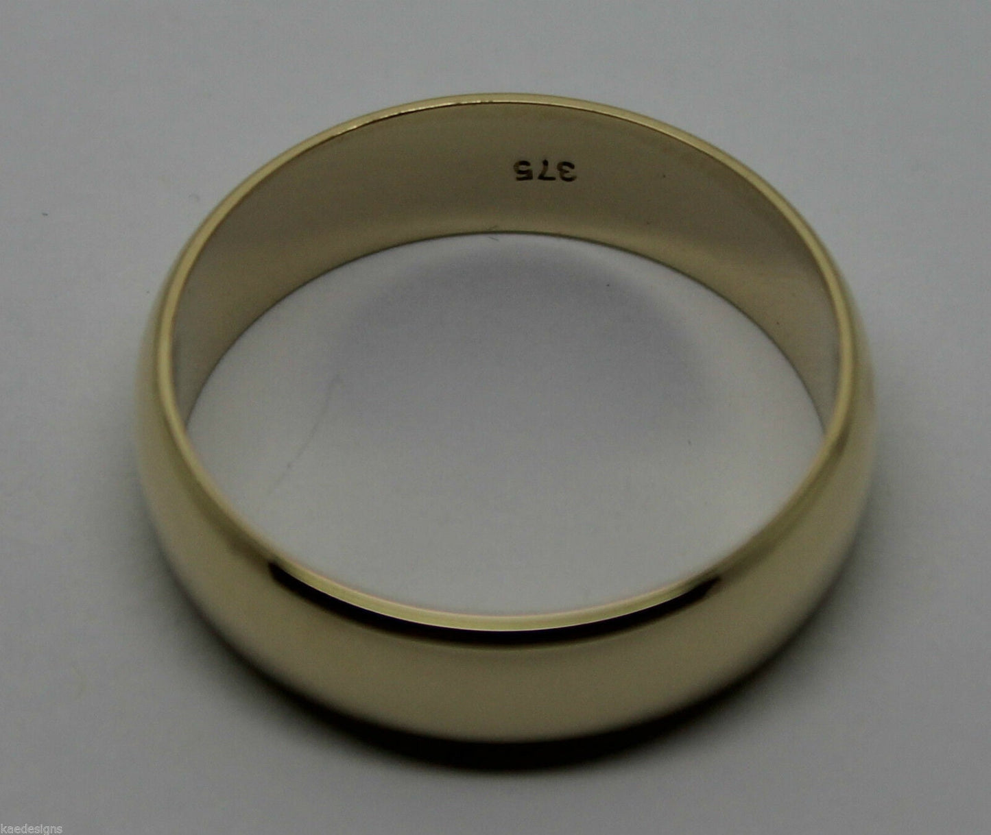 Genuine New Solid 9ct Yellow, Rose or White Gold 6mm Wedding Band Ring Size L