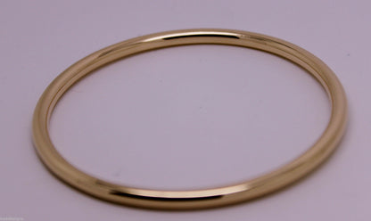 Kaedesigns New Genuine 9ct Full Solid Yellow, Rose or White Gold 4mm Wide Golf Bangle 70mm