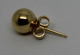 New Genuine 18ct Yellow Gold One 4mm Stud Ball Earring