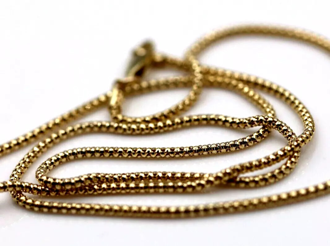 Genuine 9ct Yellow Gold Solid Kerb Curb Chain Necklace 45cm 5grams