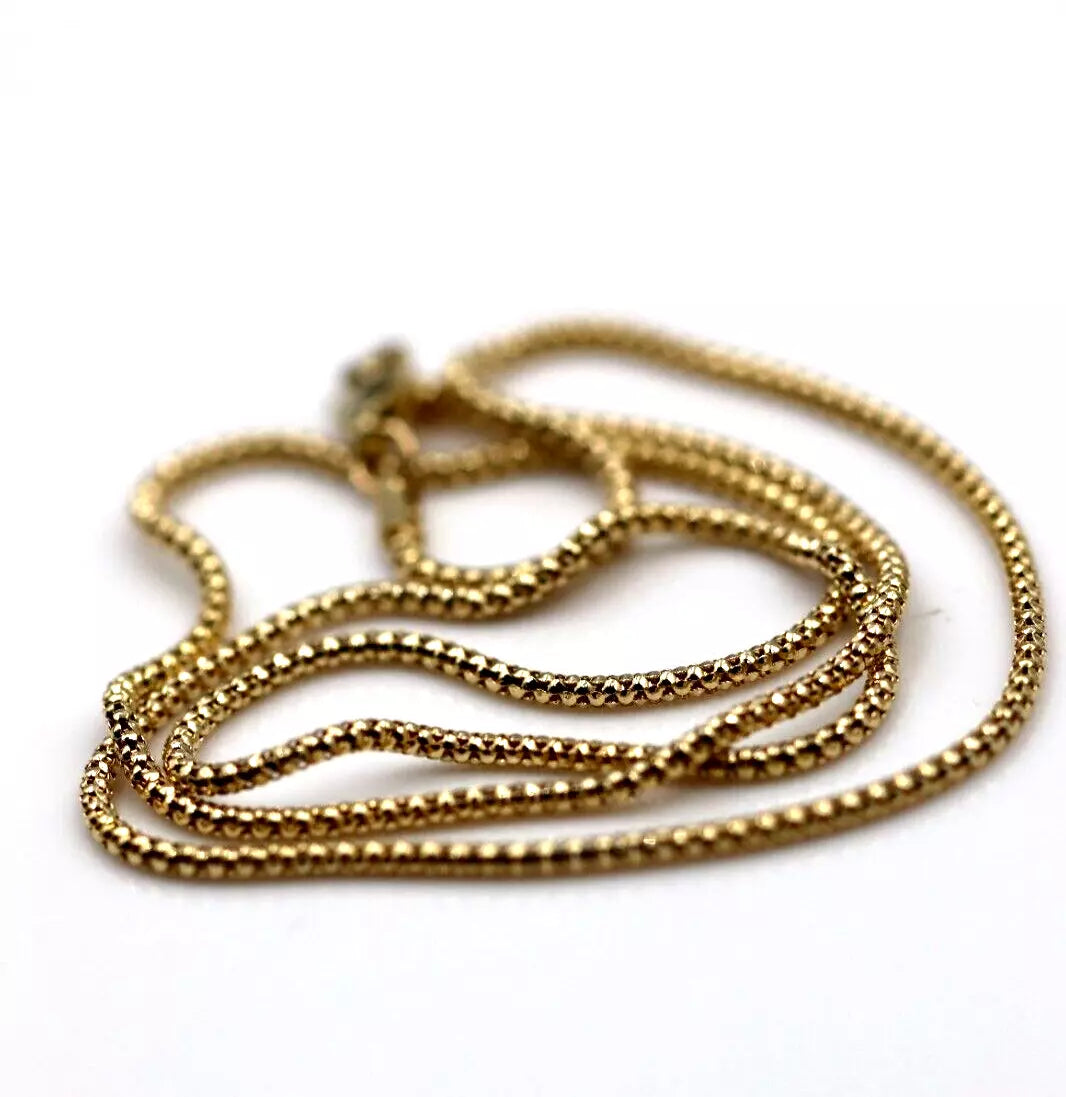 Genuine 9ct Yellow Gold Solid Kerb Curb Chain Necklace 45cm 5grams