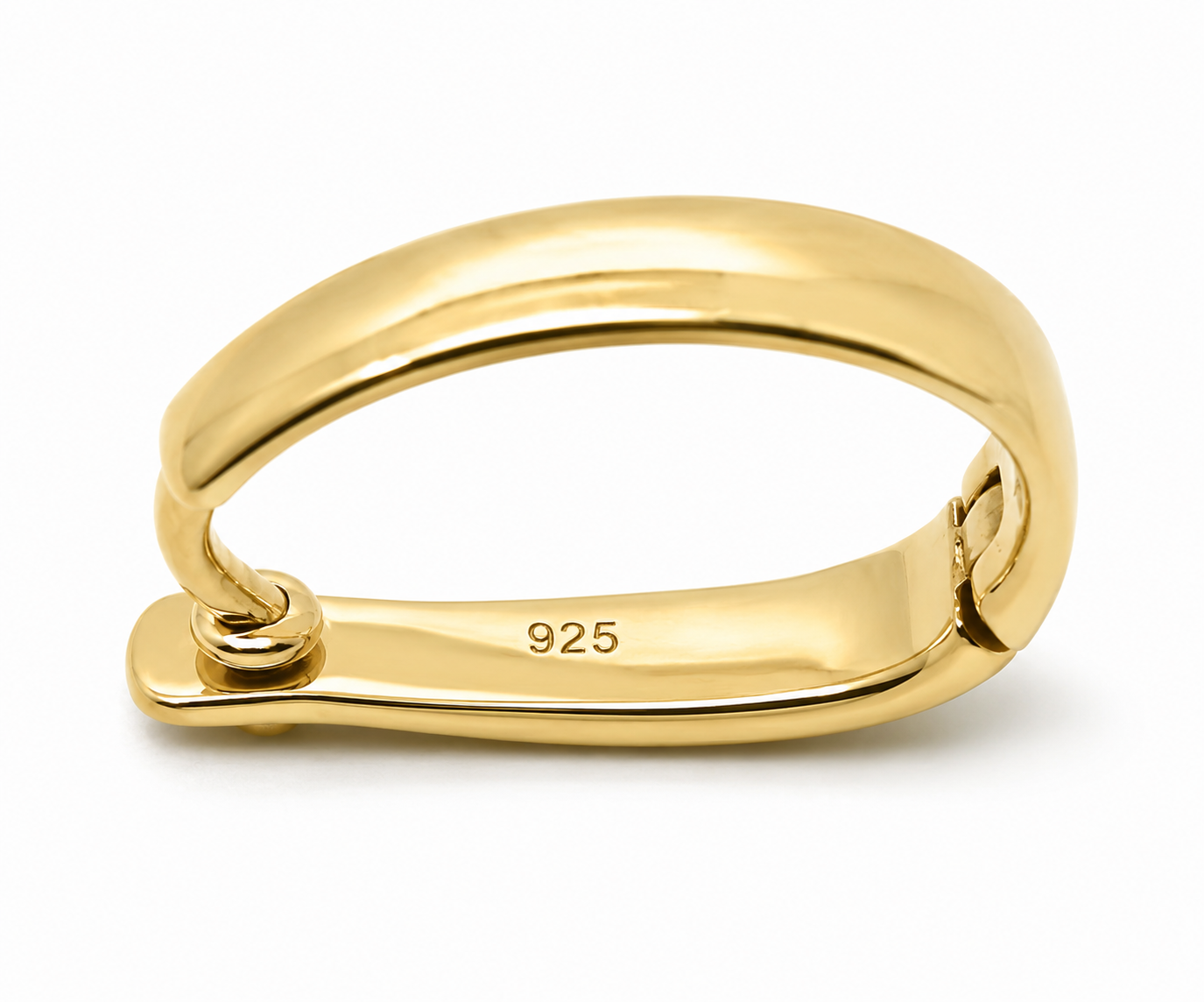 Genuine Sterling Silver 925 (yellow gold plated) Enhancer Clasp 13mm Large